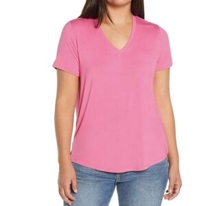 GAP Women's Short Sleeve Pink Tee